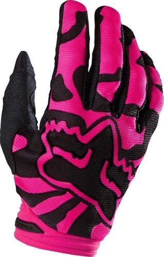 Fox racing mx offroad mtb  yth girls dirtpaw glove [black/pink] l 15170-285