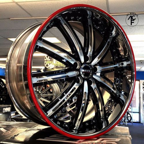 22&#034; mht wheels forged 3piece rims mirage black 5x120 fit lexus ls460 600hl