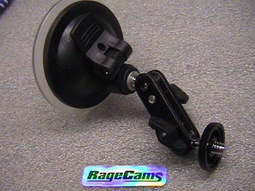 Vacuum suction cup windsheild mount pan tilt ball cctv