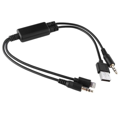 Kia music usb 3.5mm aux interface lighting cable adapter for iphone 6s/6/5s/5/5c