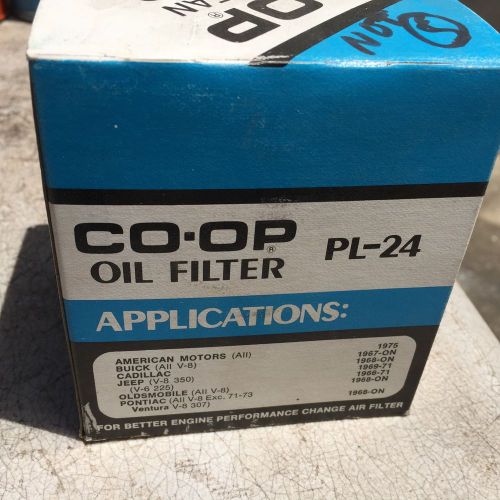 Gm, jeep and amc oil filter, co-op  pl-24.   nos.   item:  4211