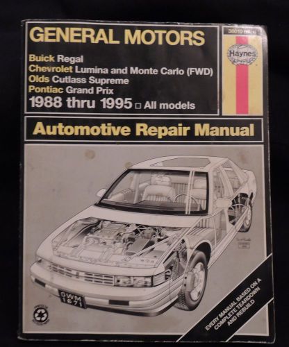 Haynes general motors 1988-95auto repair manual