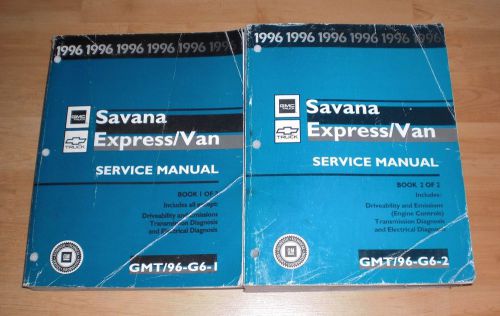 1996 chevrolet express gmc savana oem service shop manuals 96 w/wiring diagrams