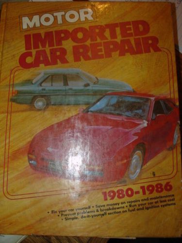 1980-1986 motor imported car repair manual jaguar mg triumph bmw volvo saab