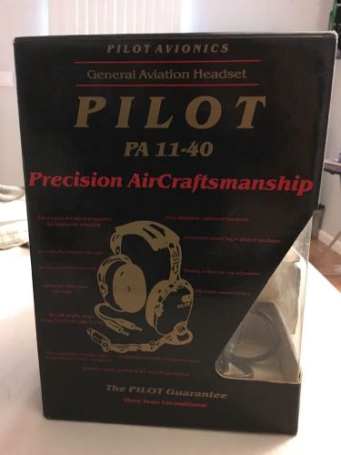 Pilot avionics pa 11-40 aviation headset in box