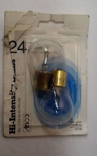 Hi intensity 24 w lamps  2 pack carded brass bayonette bulbs  6v open package