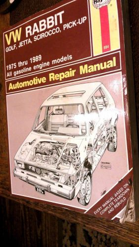 Volkswagen - haynes 884 vw rabbit golf jetta 1975 - 1989 repair manual
