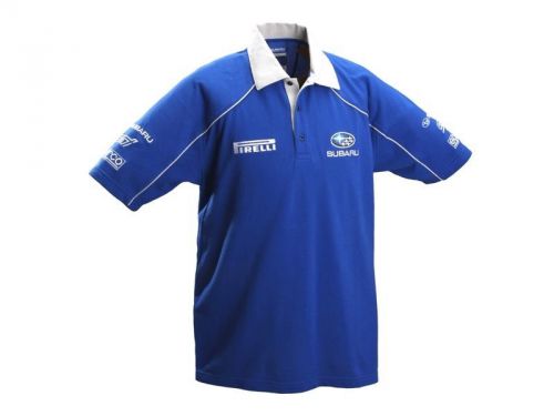 Genuine sti polo shirt blue subaru tecnica international size xl