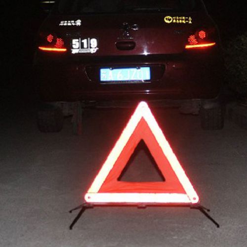New road emergency foldable reflective triangle warning signs