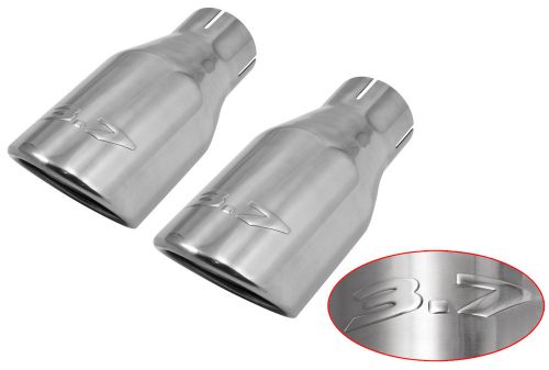 2015-2016 mustang 3.7 logo 8.75&#034; polished stainless exhaust tips roush 421837
