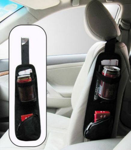 Car side seat black multi-functional phone drink pen storage organizer