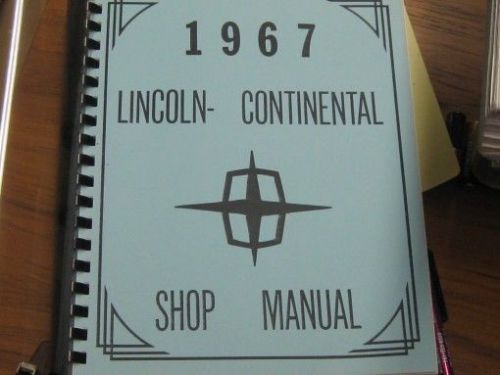 1967 lincoln continental shop manual factory original