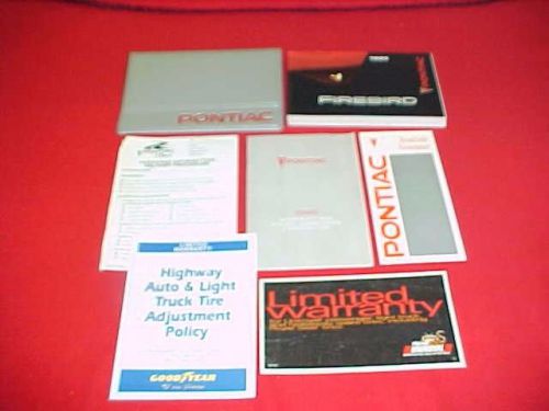 1995 firebird trans am t/a ta original owners manual service guide kit 95 + case