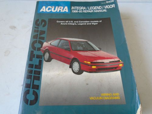 Acura integra legend vigor 1986-93 chilton repair manual