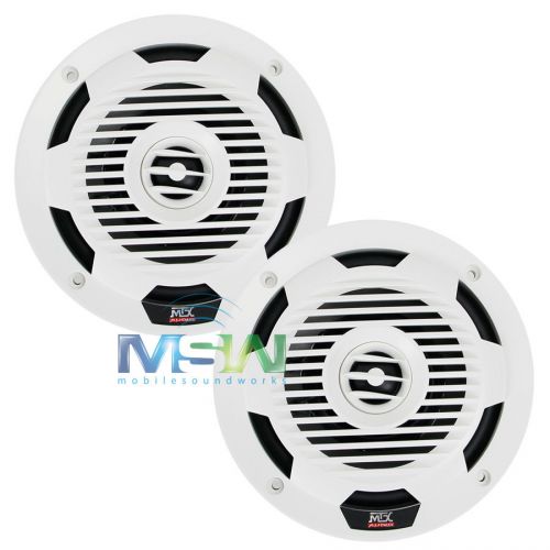 New mtx wet65-w 6.5&#034; wet series 2-way marine audio coaxial speakers wet65w white
