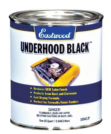 Eastwood paint underhood black semi gloss black 1 qt can p/n 10045zp