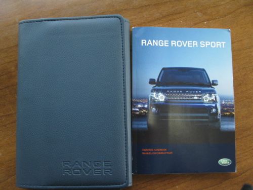 2009 original range rover sport owner’s handbook with leather wallet case