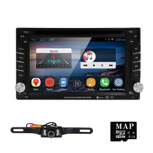 Android 4.4 os double 2 din car dvd player with gps navi bt wifi stereo + camera