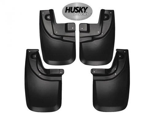 Husky liners custom molded front &amp; rear set mud guards 05-14 toyota tacoma