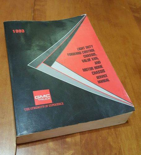 1993 gmc truck light duty motor home chassis shop manual original service book