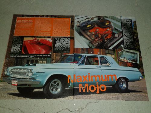 1963 dodge 330 article / ad