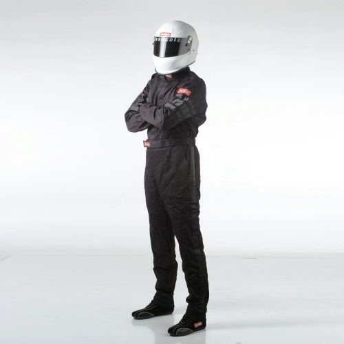 Racequip 110006 driving suit sfi-1 1-l suit  black x-large