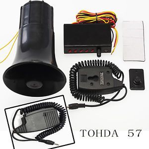 12v 5 sounds loud horn/siren car all van truck with mic pa system&amp; controll 30w