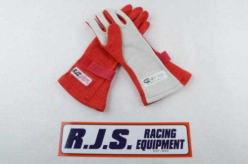 Rjs racing equipment sfi 3.3/5 2 layer nomex racing gloves xl red 20212-xl-4