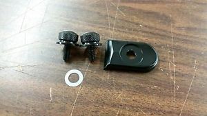 Black fender seat screw &amp; cover for harley sportster dresser softail dyna custom