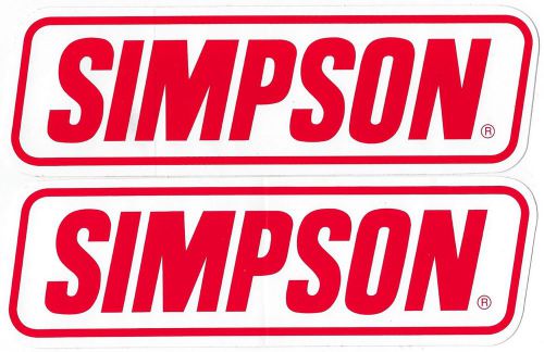 Simpson racing decals sticker 9-1/8 inches long size new set of 2 vinyl