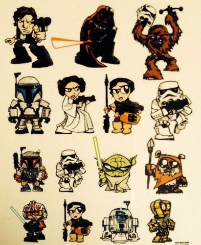 New! star wars 15 heroes villains family car truck decals stickers lucas fw 1072