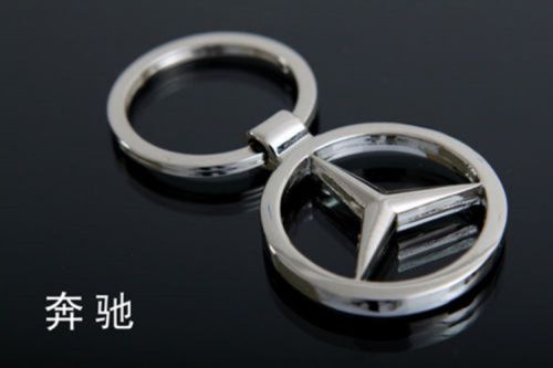 Promotions 3d chrome metal car logo key chain car keychain ring keyfob keyringsj