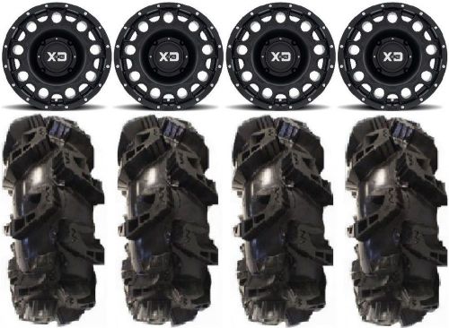 Kmc xs128 holeshot 15&#034; wheels 33&#034; silverback mt2 tires polaris rzr 1000 xp