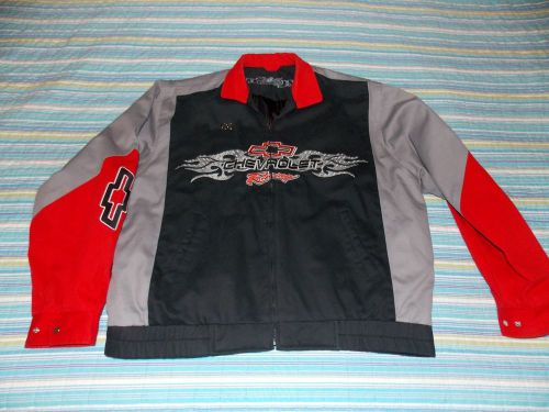 Eagle dry goods xl chevrolet racing jacket w/ pin great-condition b1116