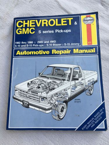 Chevy s 10 truck, haynes repair manual 1982-88