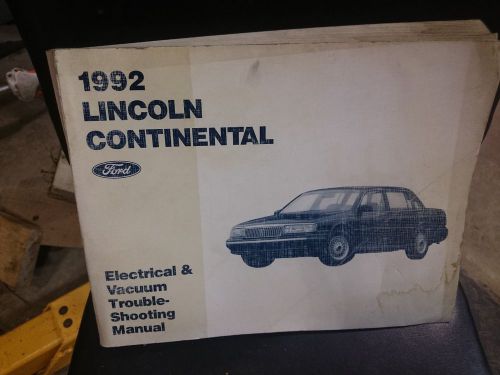 1992 ford lincoln continental electrical and vacuum troubleshooting manual