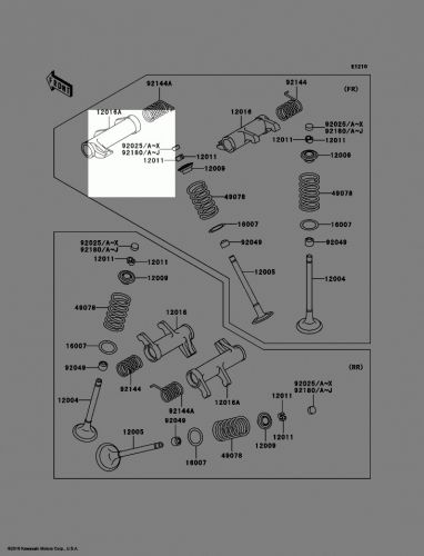 2010 kawasaki vulcan 900 custom oem valve(s): t=2.75 shim