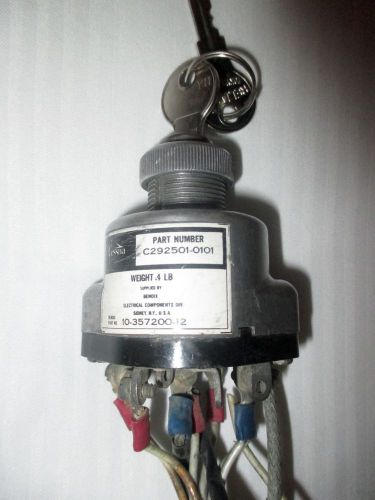 Bendix ignition switch, pn 10-357200-12, pn c292501-0101, cessna 172, 177