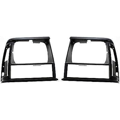 New pack set of 2 headlight door/bezel left &amp; right side black lh rh jeep