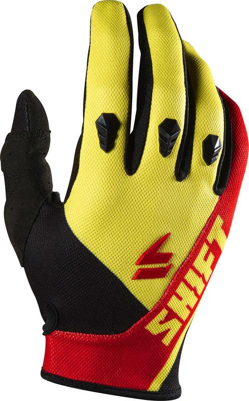Shift assault race red / yellow glove  motocross dirtbike atv mx 2014 gloves
