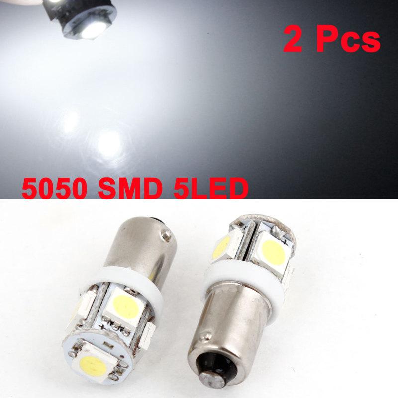 2pcs ba9s 5050 smd 5 white led auto car side marker lamp