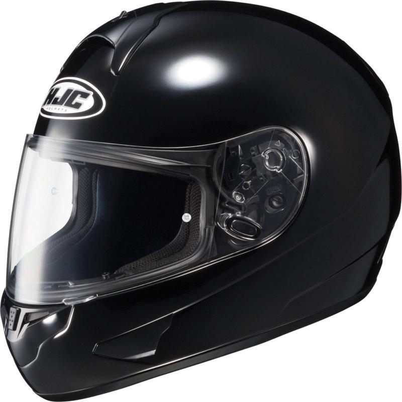 Hjc cl-16 solid black full-face motorcycle helmet size medium