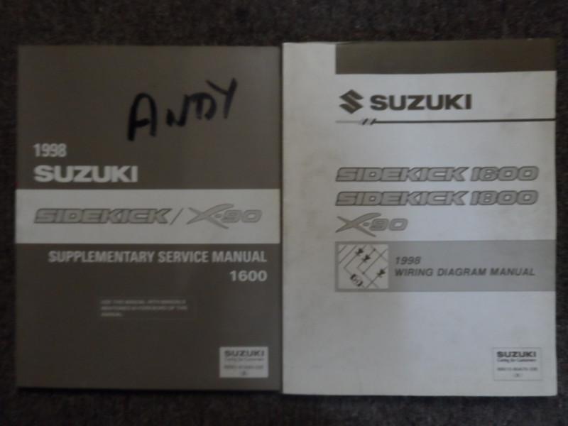 1998 suzuki sidekick 1600 supplement with wiring manual set factory oem book