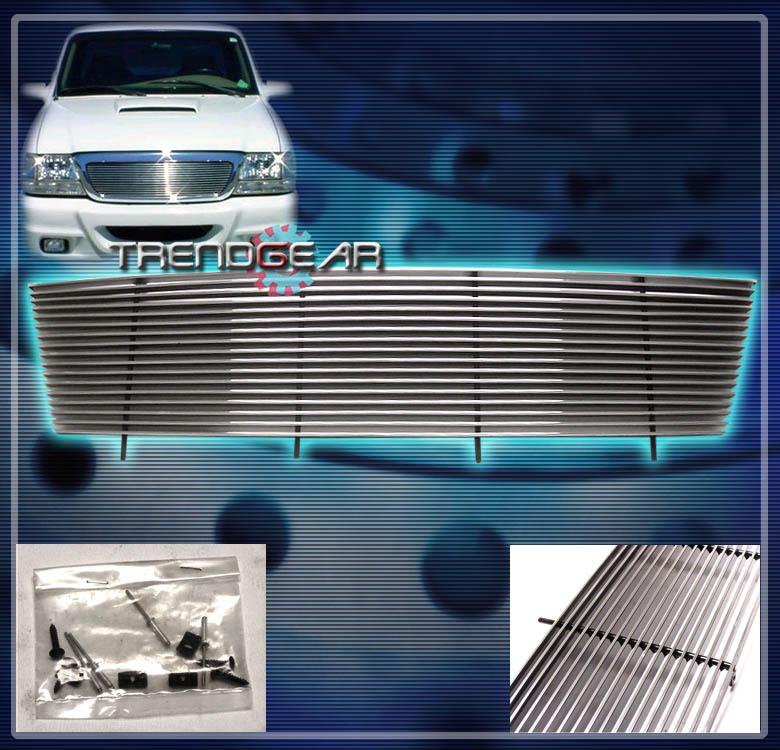 1998-2000 99 ford ranger front upper hood billet grill grille 1pc stainless