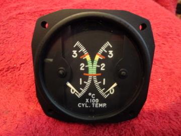 The lewis eng co 3" cylinder head temperature gauge indicator cht p/n 76b504