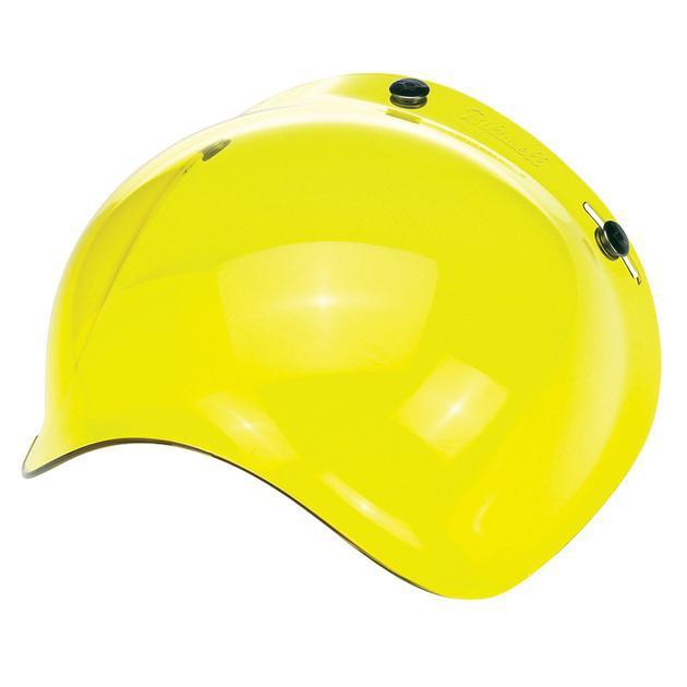 Biltwell inc. yellow bubble shield for 3/4 helmets biltwell bell fulmer harley