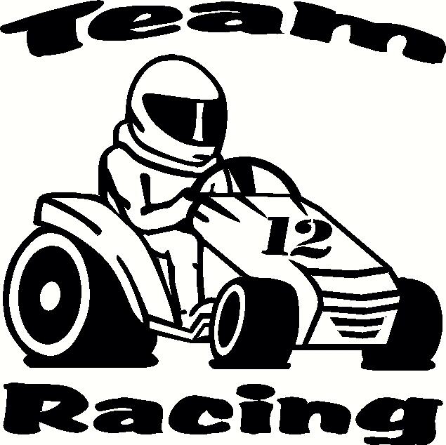 Customized race racing lawn mower tractor vinyl decal sticker 