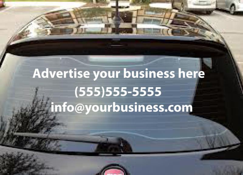 **get noticed** custom business vehicle window decal advertisement 