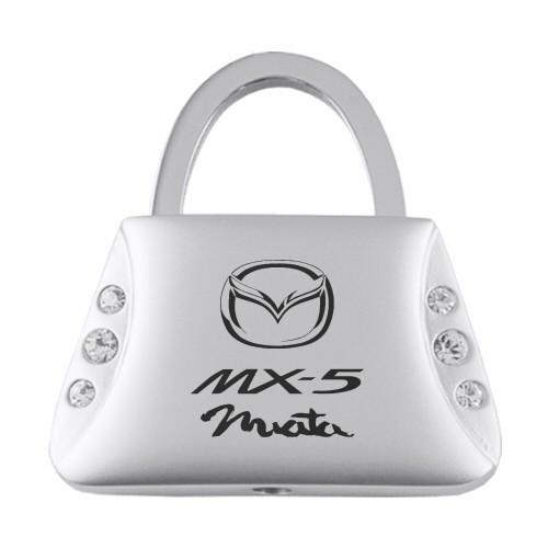 Mazda miata mx5 jeweled purse keychain / key fob engraved in usa genuine