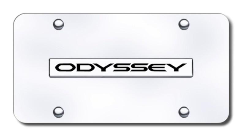 Honda odyssey name chrome on chrome license plate made in usa genuine